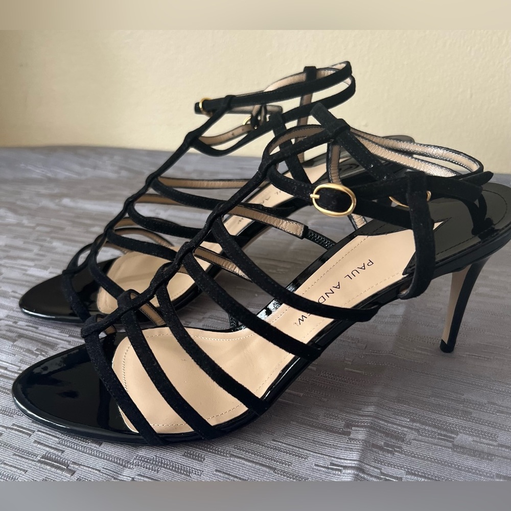 Paul Andrew “Herringbone” 75 Suede Heels - Picture 3 of 9
